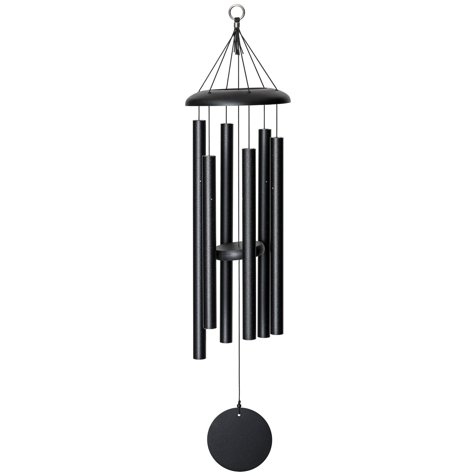 Corinthian Bells 36 Inch Black Large Metal Wind Chimes for Outside, Modern Ou...