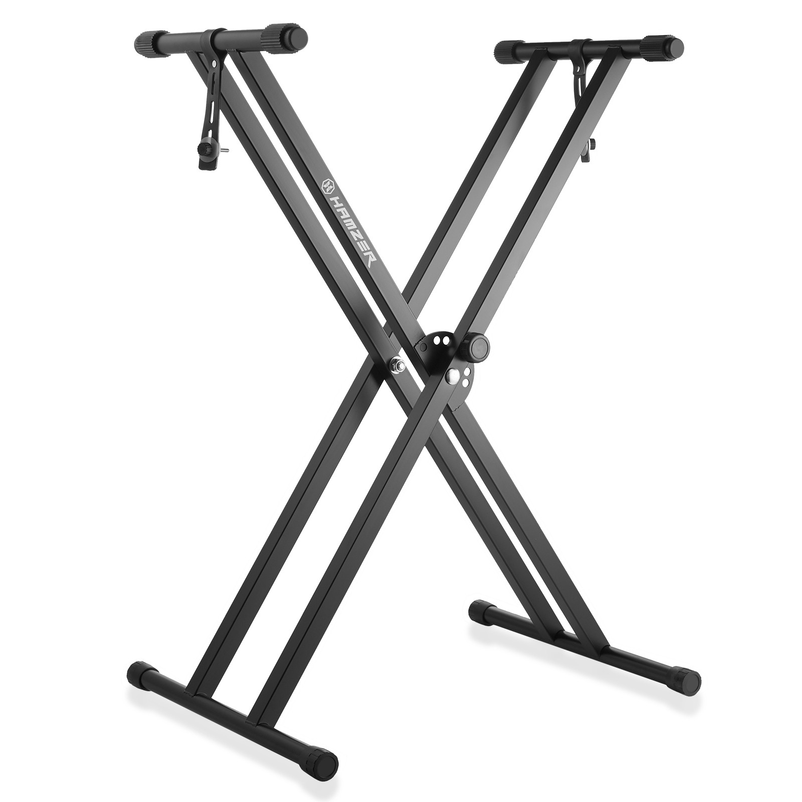 Heavy Duty X Style Piano Keyboard Stand, Adjustable & Portable Brace, Black