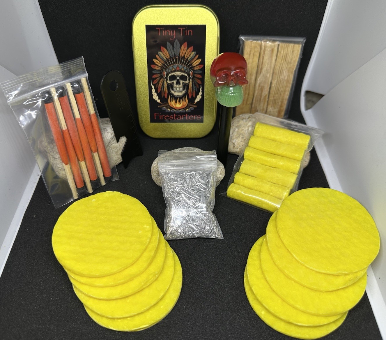 Fire Starting Kit Emergency Survival Fatwood Ferro Rod Fire Plugs Bug Out Bag