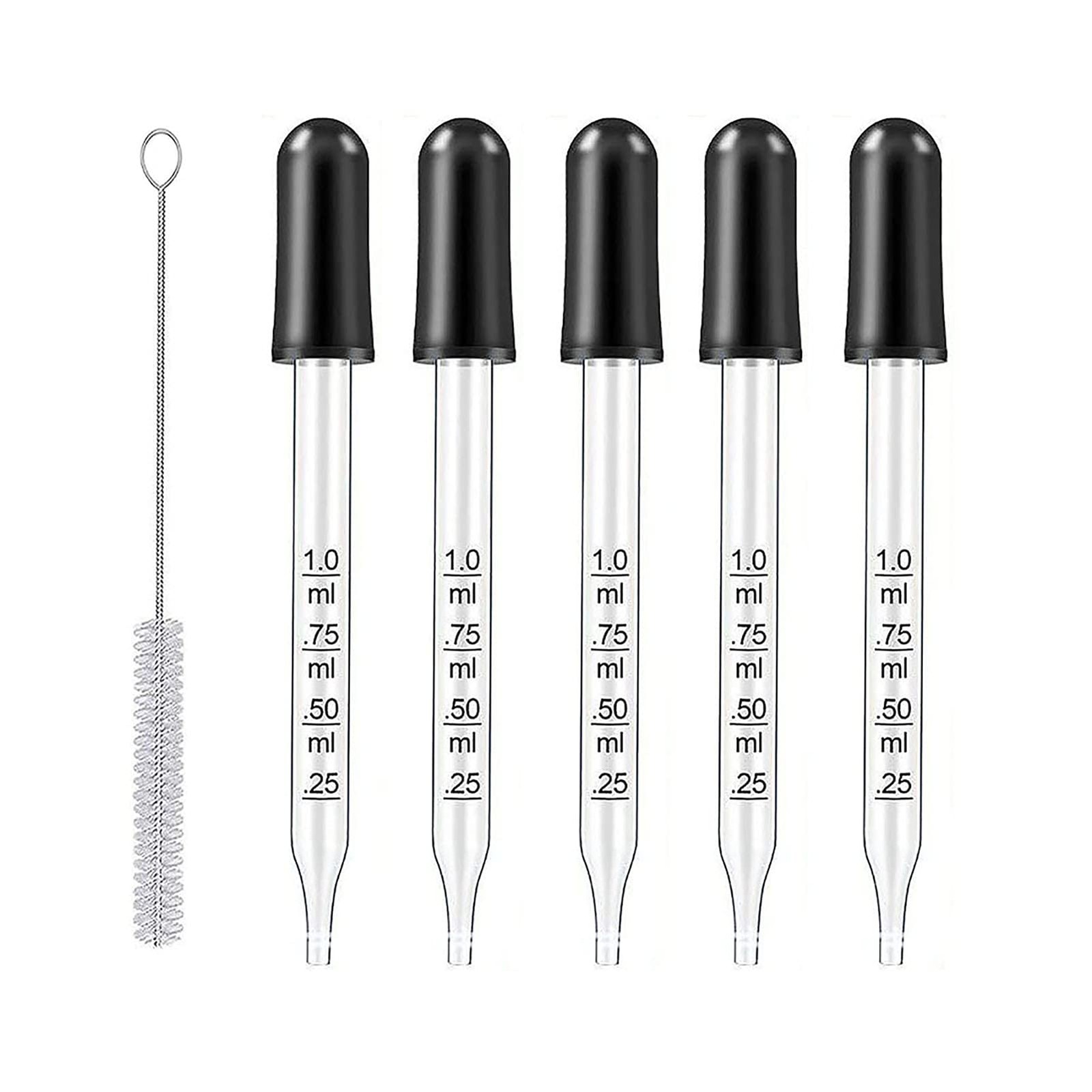 Eye Droppers for Essential Oils, Pipettes Dropper with Straight Tip, Clear