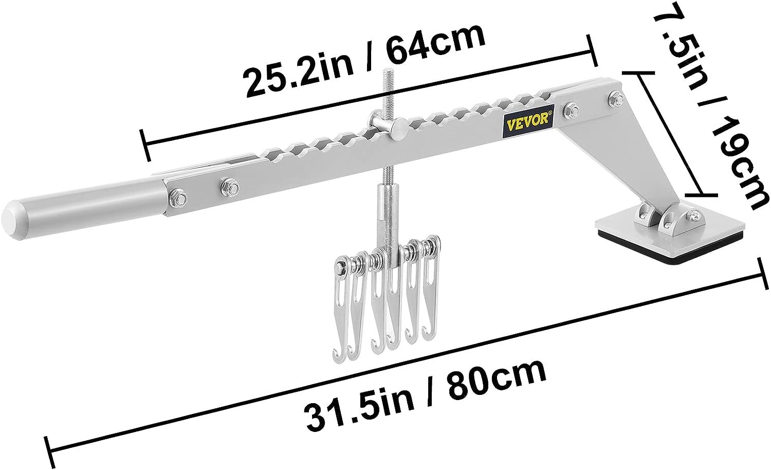 Dent Pull Lever Bar 6 Claw Hook Dent Puller Single Leg Lifter Portable Dent Pull