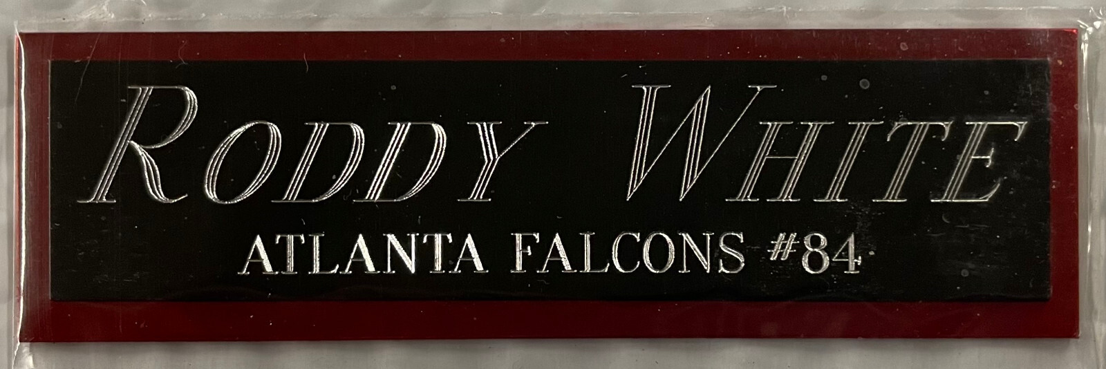 RODDY WHITE FALCONS NAMEPLATE FO AUTOGRAPHED Signed FOOTBALL JERSEY HELMET PHOTO