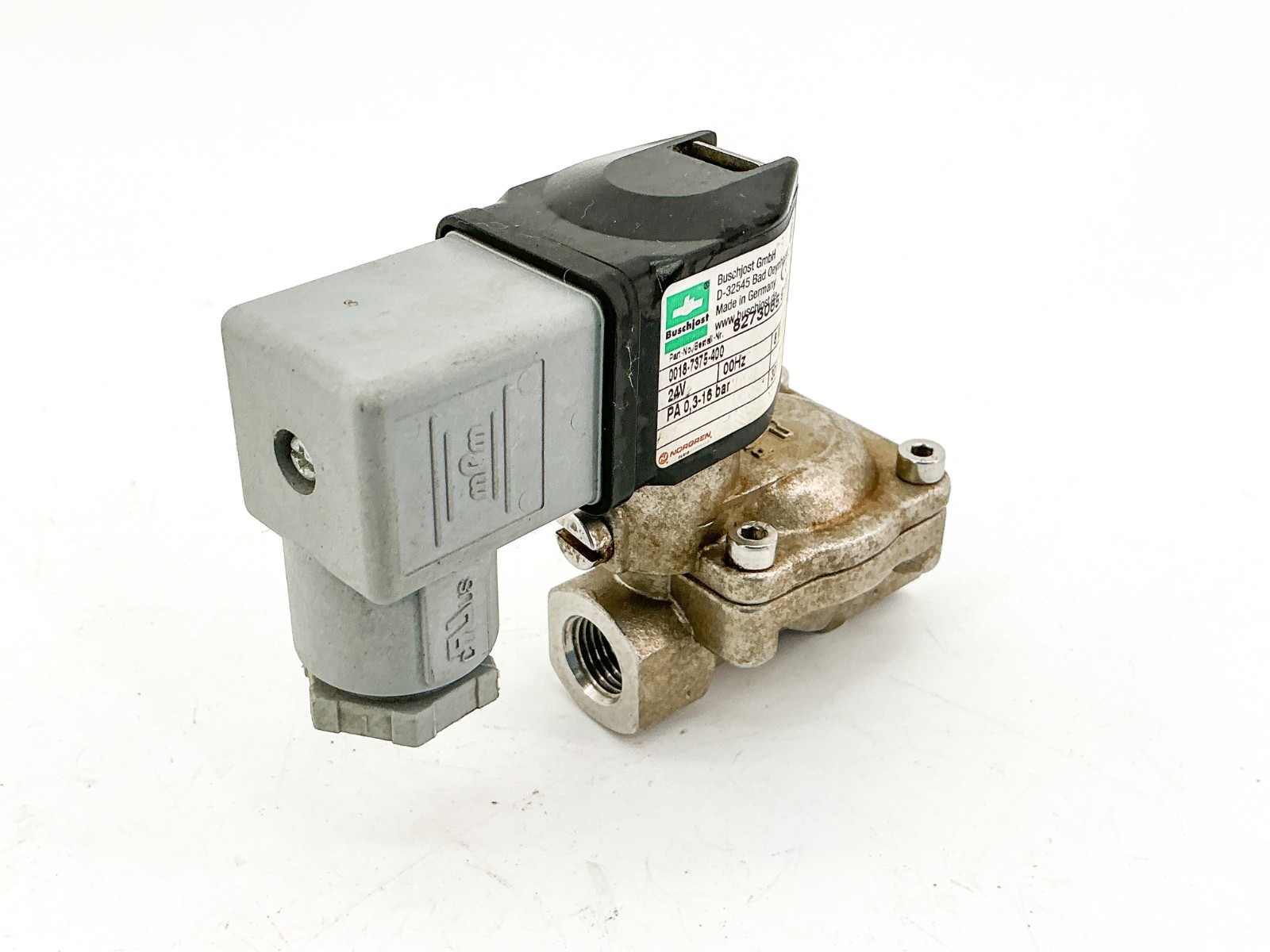 New Buschjost 8273065.9100 Solenoid Valve 24V 8W 3-15Bar - No Box