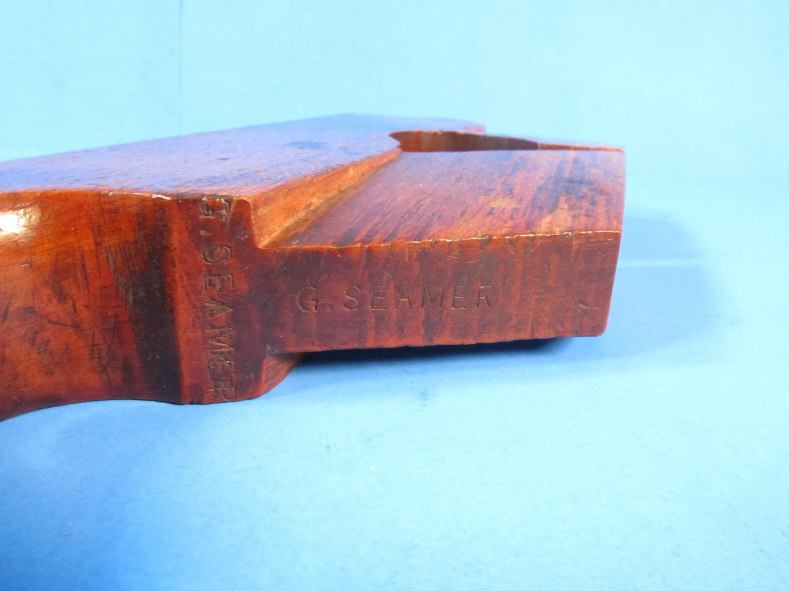 matched pair same radius Sims London wood molding planes 1 curved 1 compassed