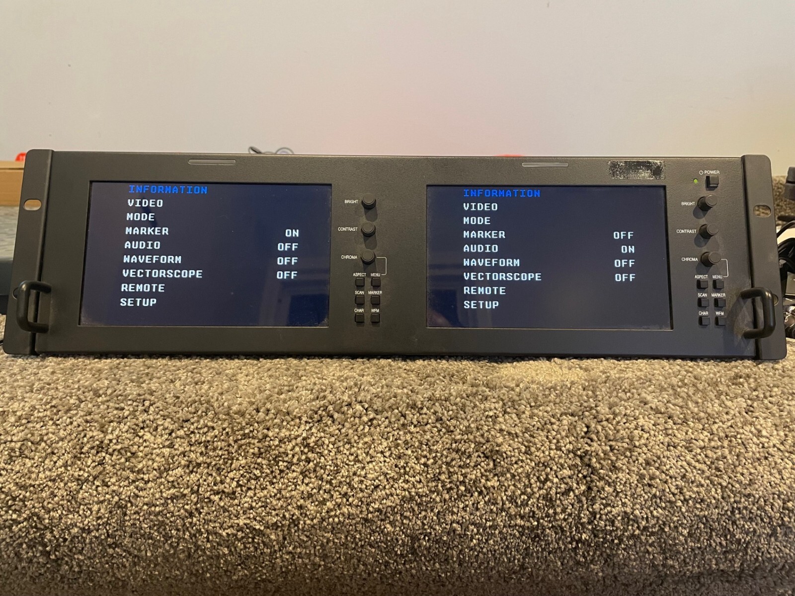 Ikegami HLM-7002WR 7" Dual LCD Monitor