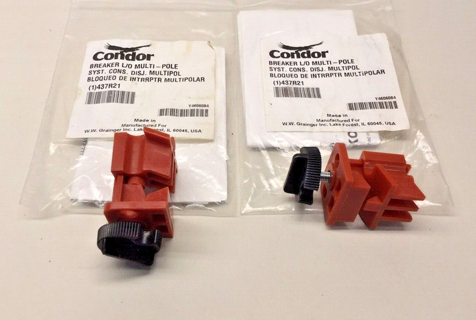 Condor 437R21 Circuit Breaker Lockout (Pack of 2) 120/277VAC Multipole Y4606084