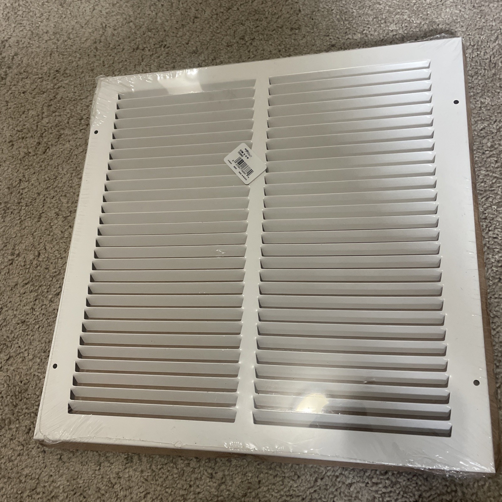 14 x 14 White Steel Return Air Grille HVAC Vent Cover Grill for Wall & Ceiling