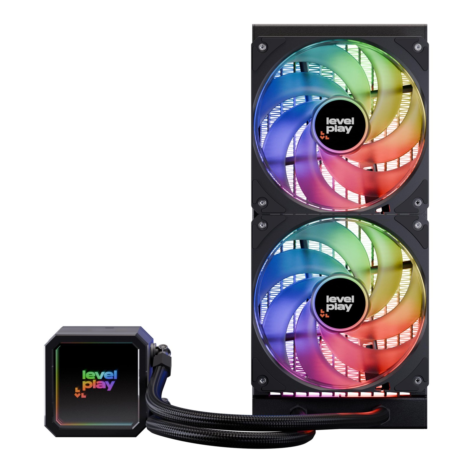 Level Play Combat Cl240 Aio Liquid Tdp 280W Argb Infinity Mirror Pump