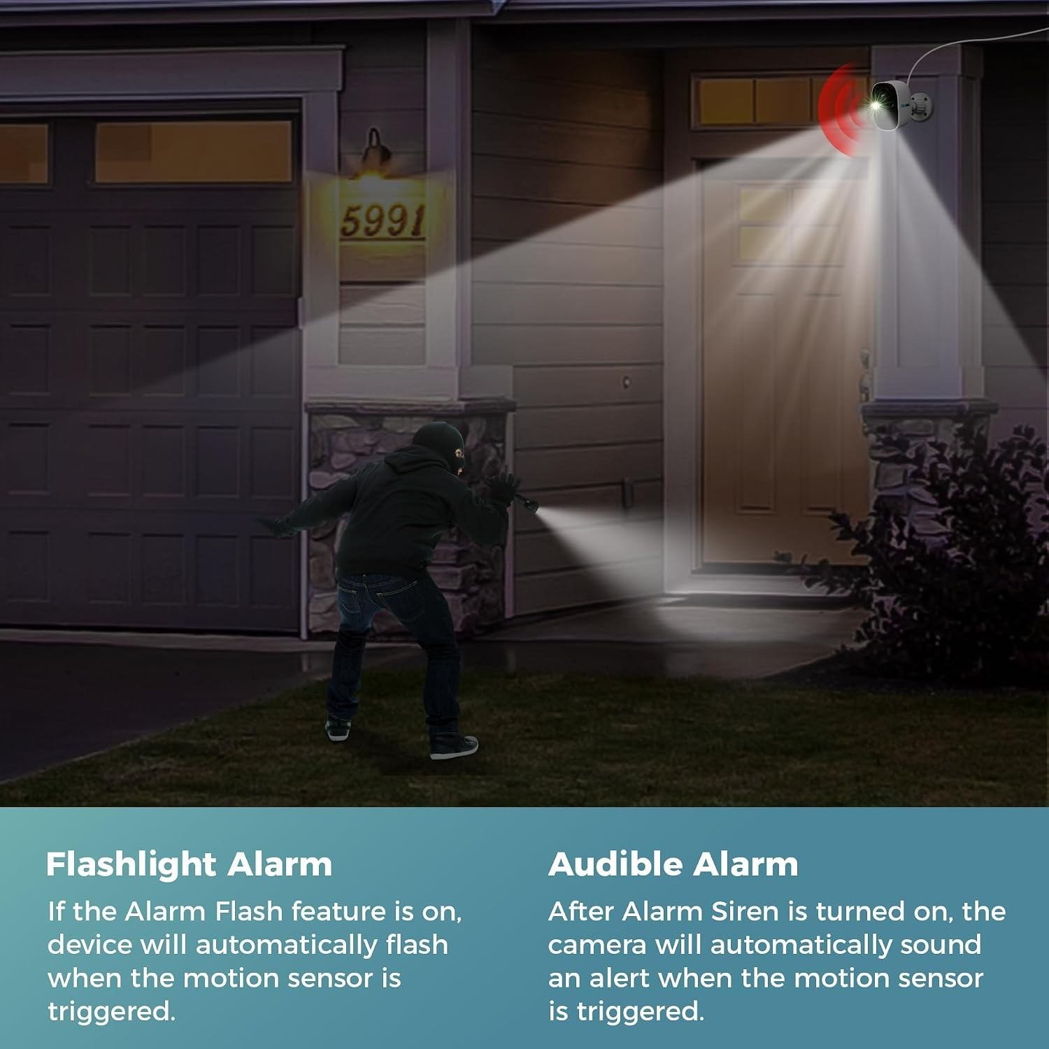 Vicohome 2K Solar Security Camera - 3MP Wireless Outdoor, Battery Powered, Co...