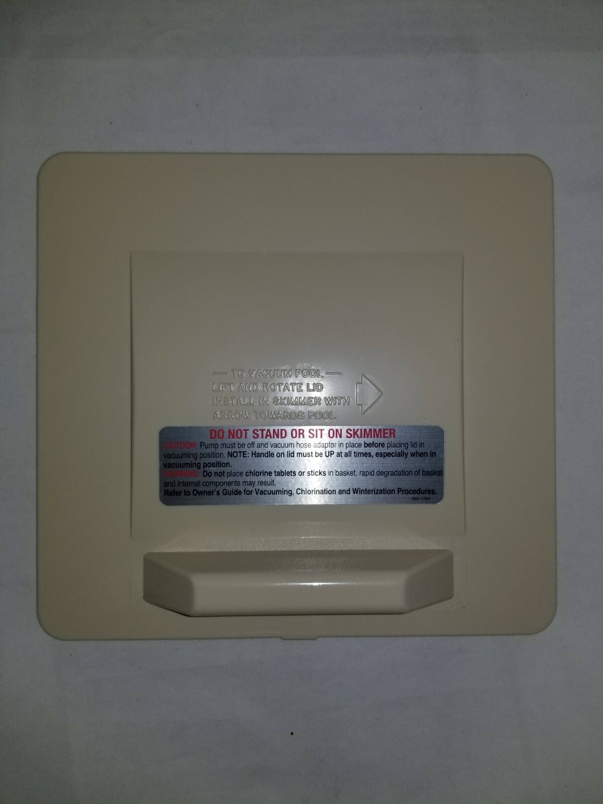 Skimmer Lid 1107-1357 (Almond /Beige) Fits Lomart, Embassy + 1 more Std skimmers