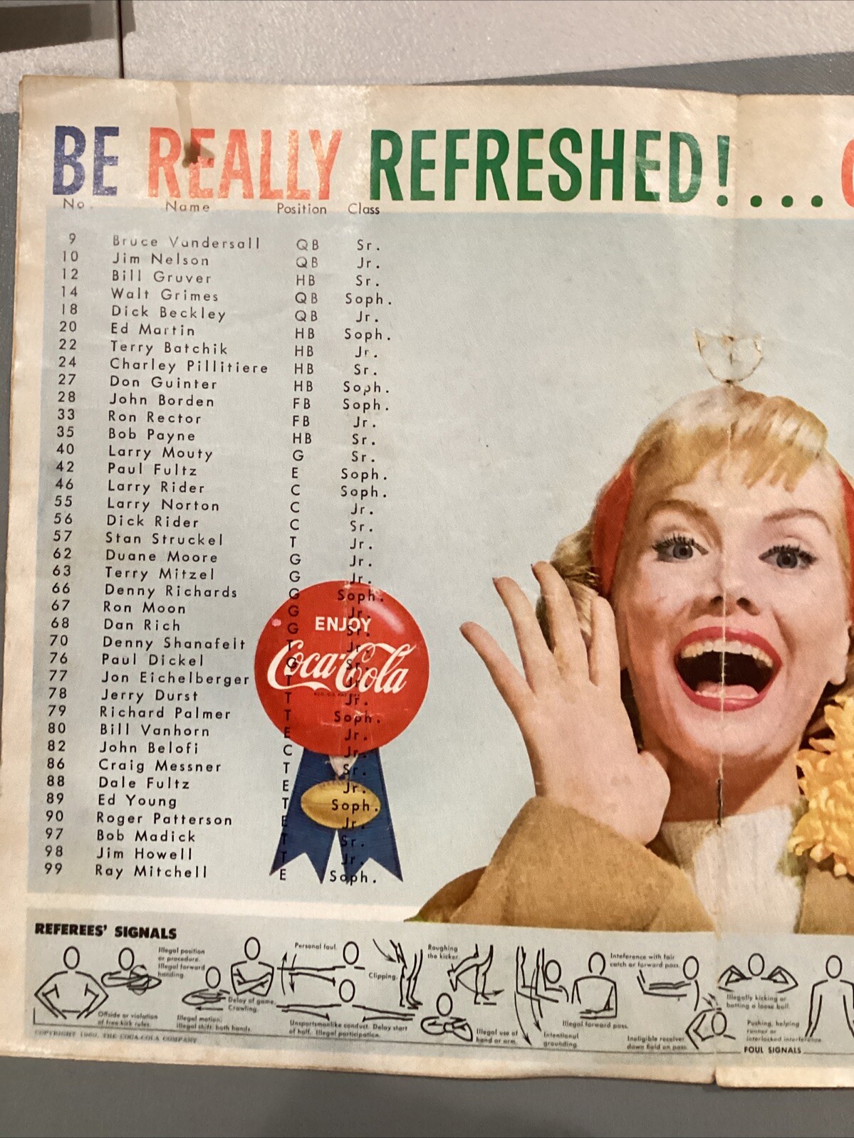 1960 Coventry Comets High School Football Program
