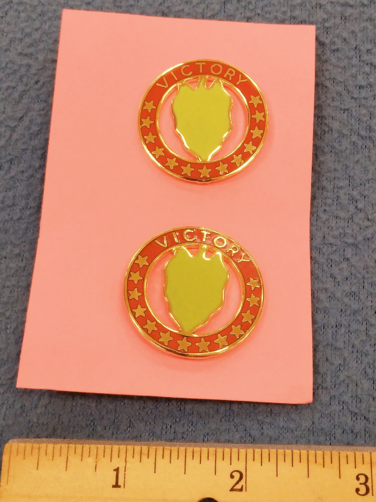 PAIR OF - U.S. Army 24th INFANTRY DIVISION Unit DI DUI Crest PINS - G-23