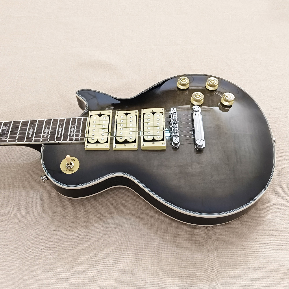 6 String BK Electric Guitar Rosewood Fretboard Humbucker Pickup Flame Maple Top
