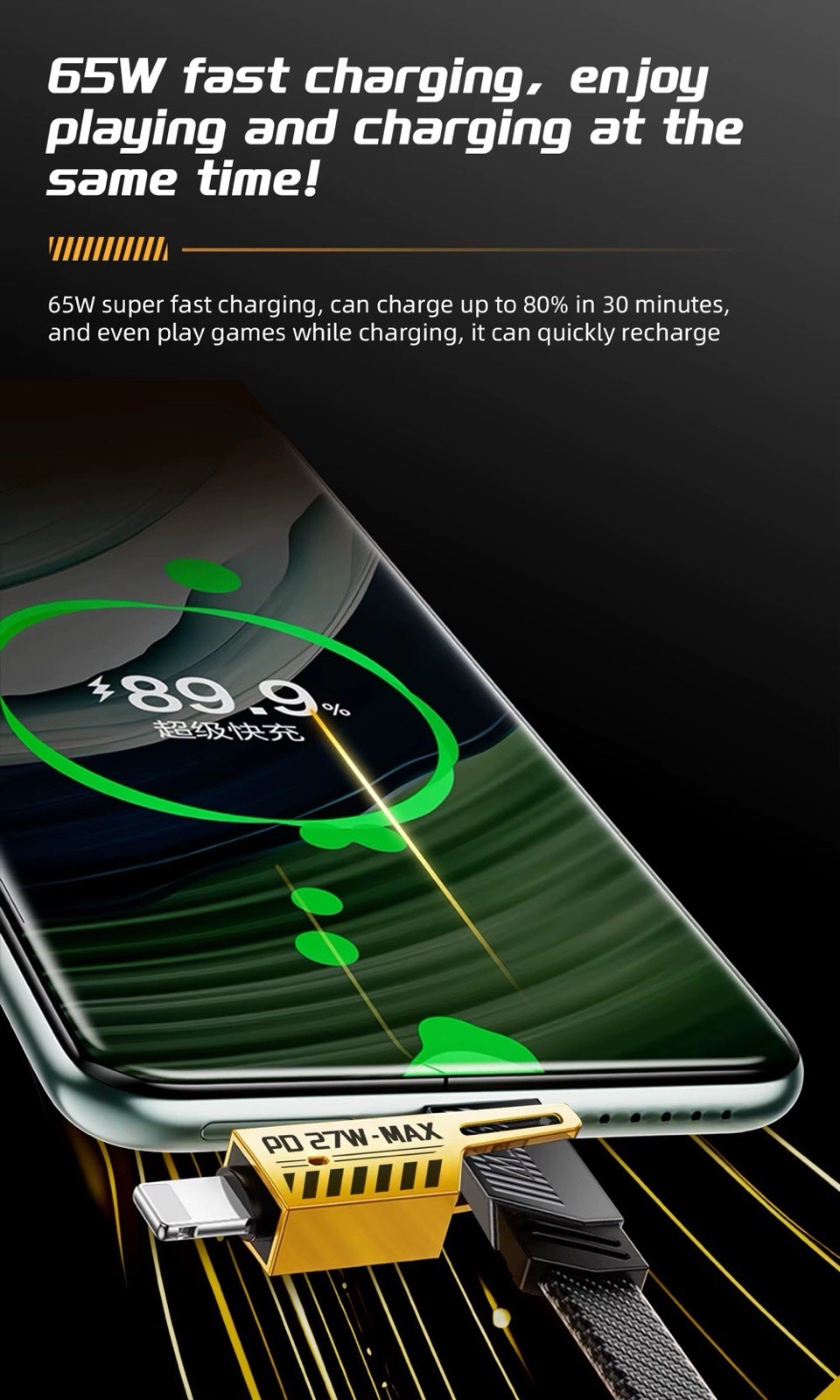 4-in-1 USB-C data Cable 65W Fast Charging Universal (Buy More Save More)