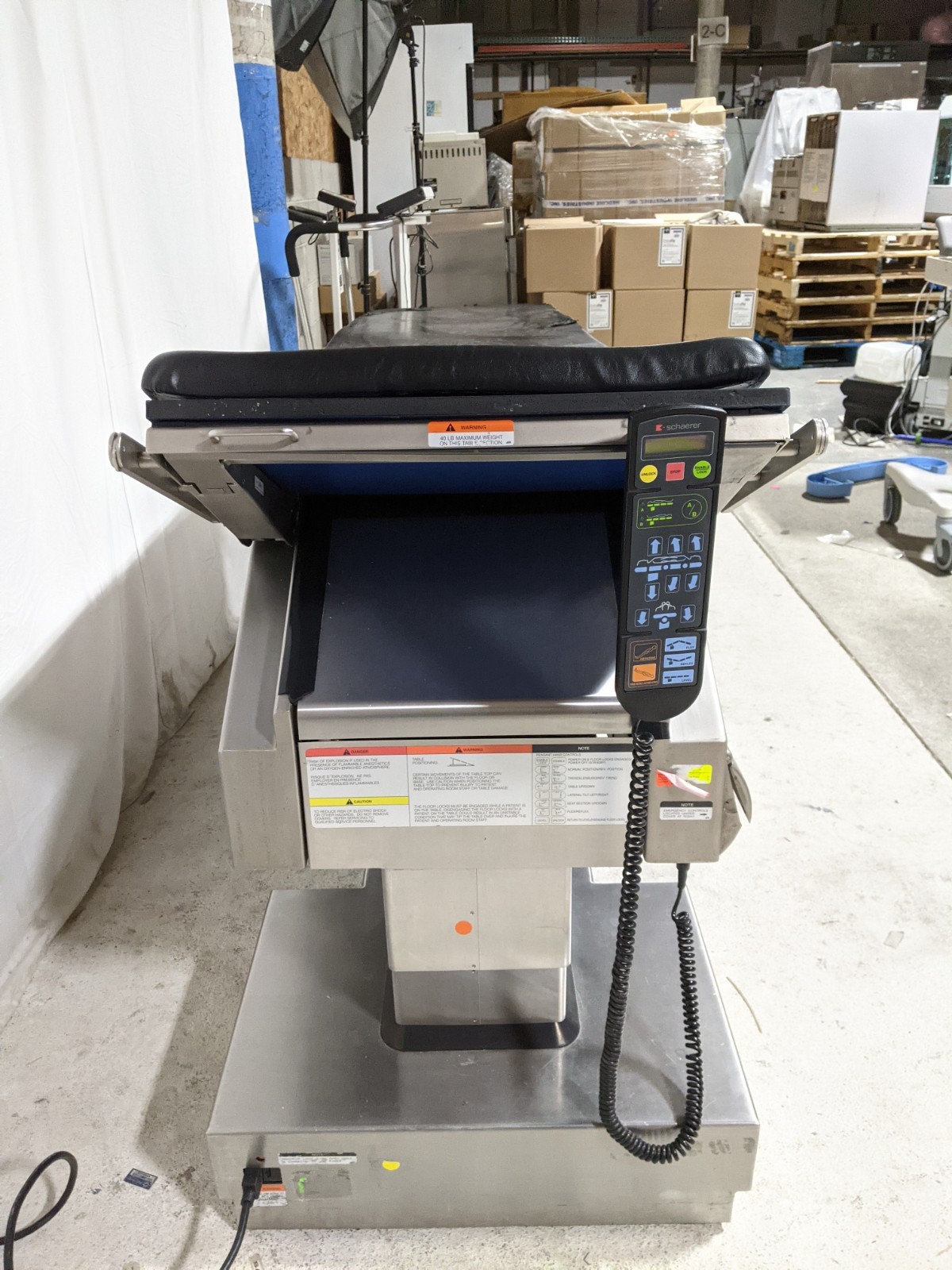 Schaerer Midmark 7300 Surgical Table with Hand Control