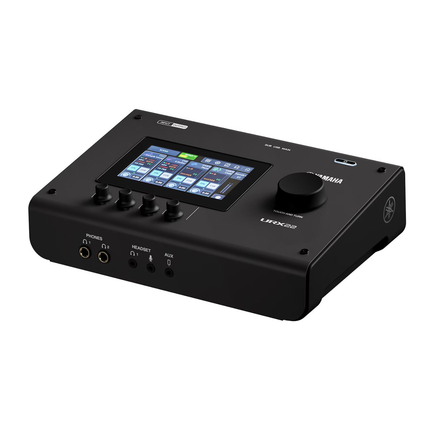 Yamaha URX22 4x2 USB-C Audio Interface with Touchscreen DSP (Black Finish)