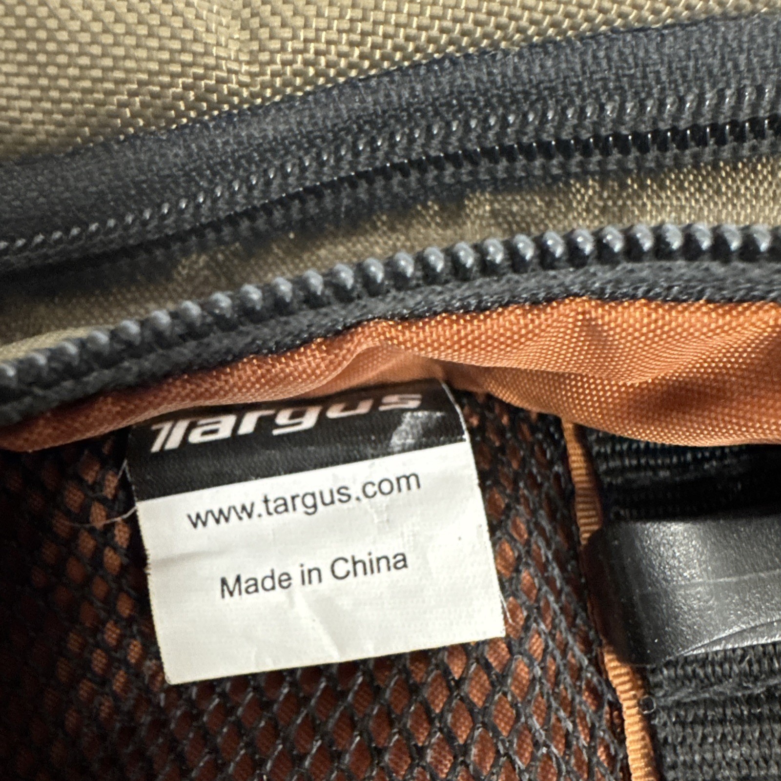Targus Laptop Backpack Olive Green Water Resistant Multiple Pockets