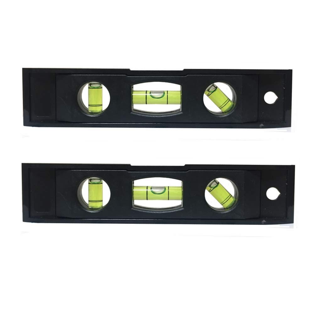 2pc 6 Inch Magnetic Torpedo Level ABS Plastic 3 Bubble Vials Carpenter Use