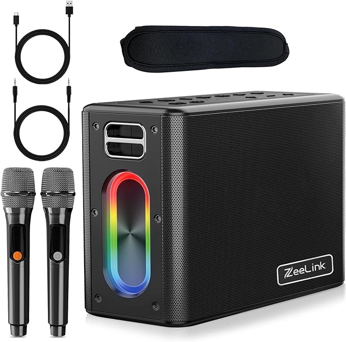 10 - ZEELINK Karaoke Machine Two Wireless Microphones 150W Powerful KM