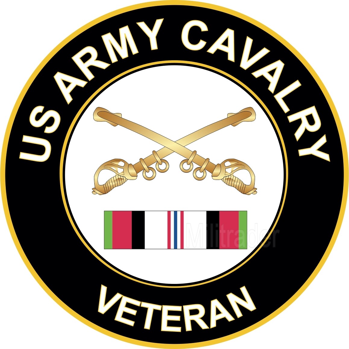 US Army Cavalry Afghanistan Combat Veteran Self-adhesive Vinyl Decal