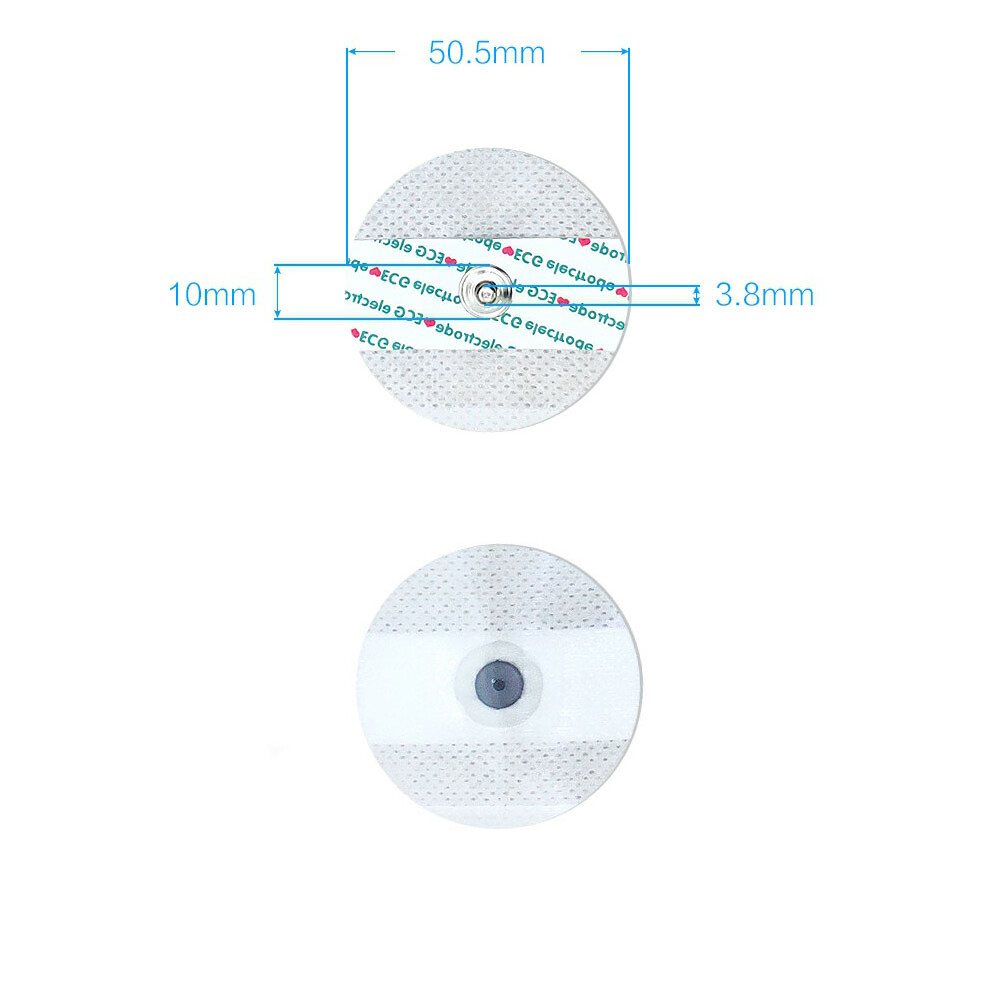250Pcs Electrode Pads Snap On Replacement For ECG EKG Heart Monitor