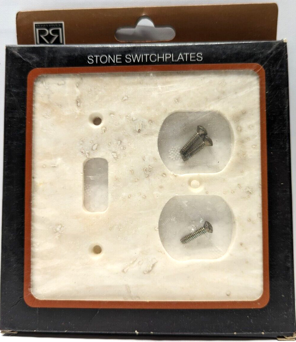 Ivory Travertine Toggle Duplex Wall Plate / Switch Plate