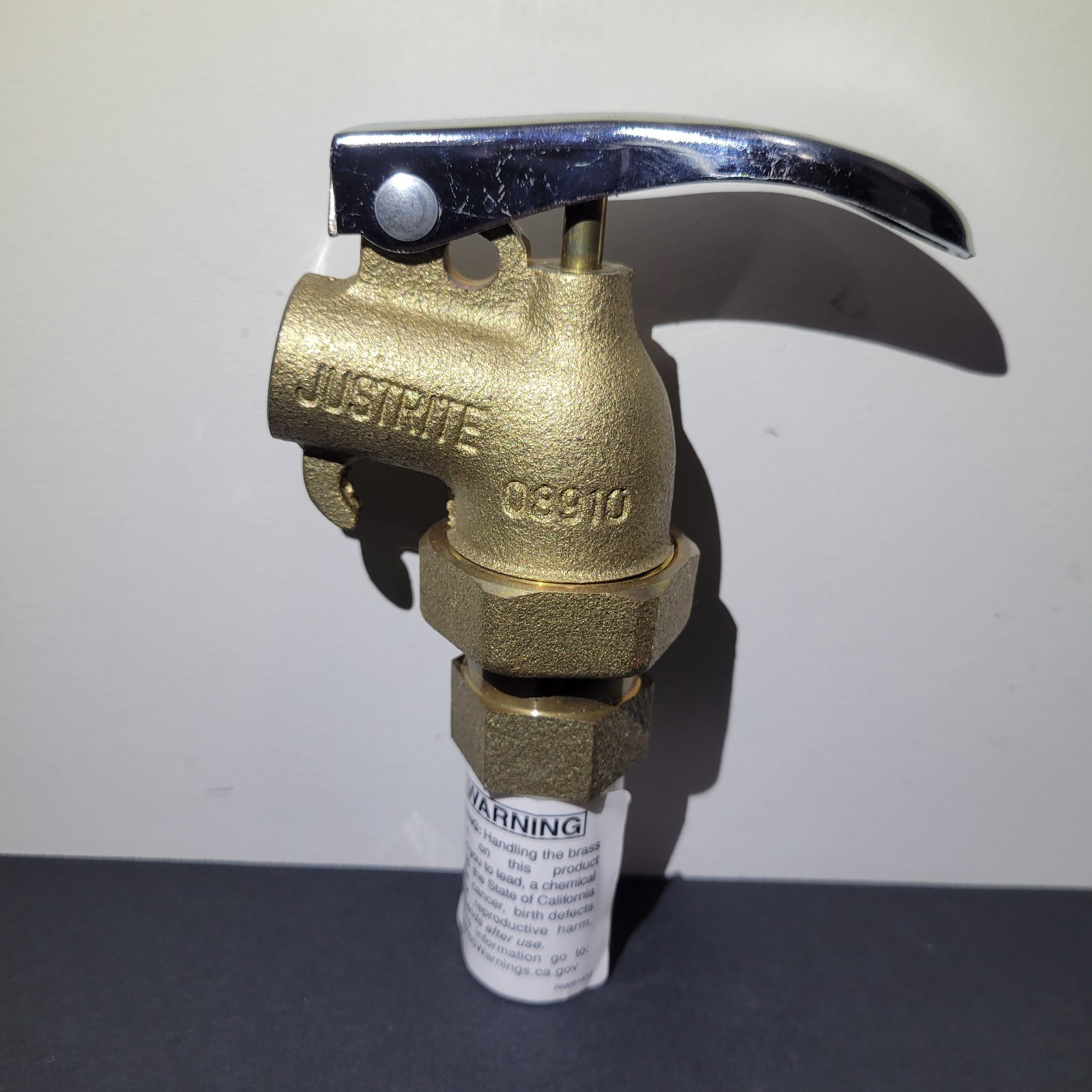 Justrite 08910 Adjustable Brass Drum Faucet 3/4" NPT