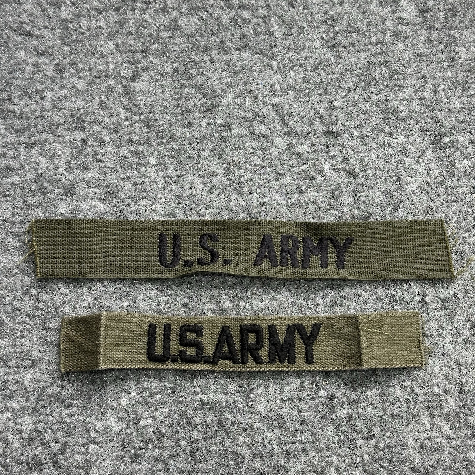 US ARMY POCKET TAPE FOR BDU'S (EMBROIDERED) -SUBDUED - Lot Of (2) - Dark & Light