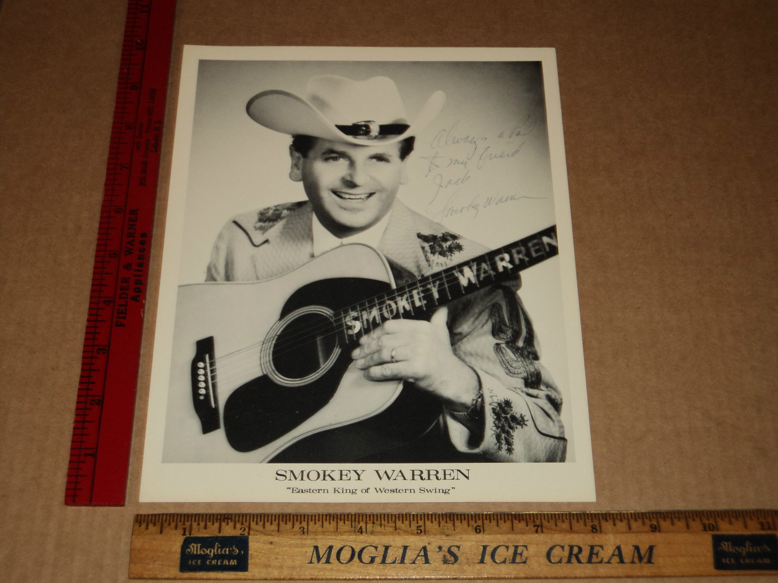 Original Smokey Warren King of Swing Signature Signed Autograph Inscribed Photo