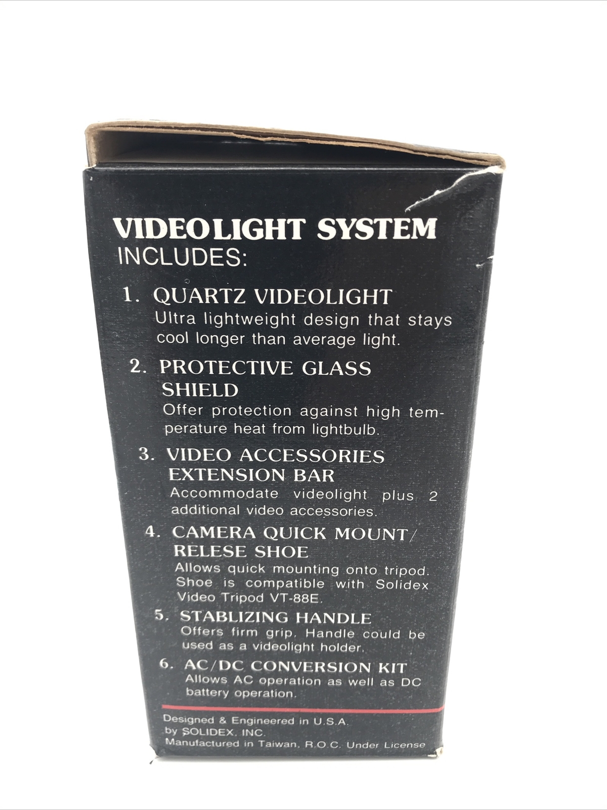 Solidex Magicool Model VL-9100 Camcorder Light