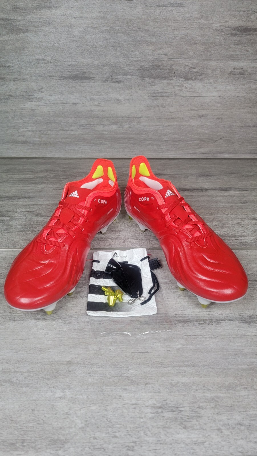 Adidas Copa Sense.1 SG FY6201 Soccer Cleats Football Boots Red White Size 7