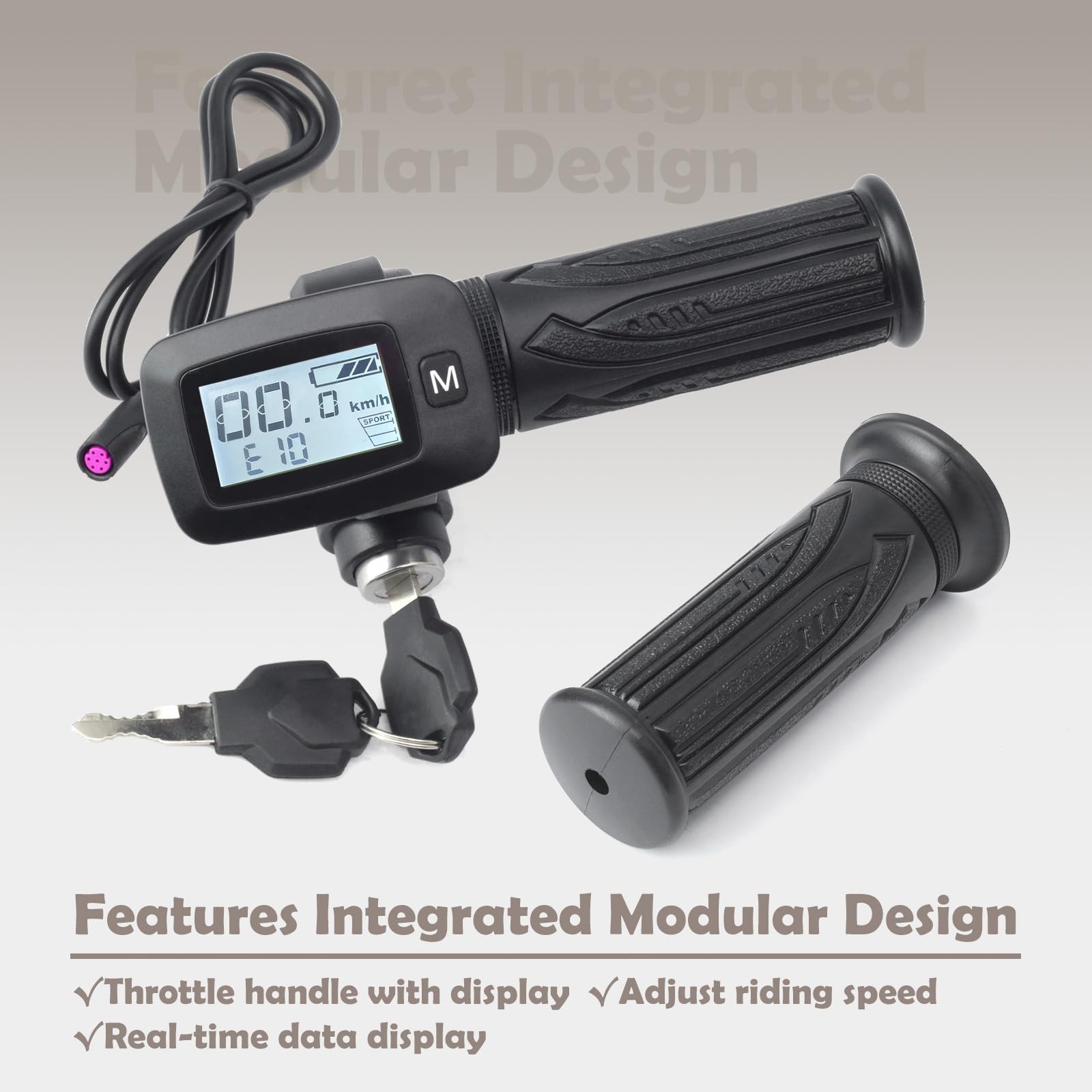48V Throttle Replacement with M Key Button for Electric Dirt Bike Upgrade