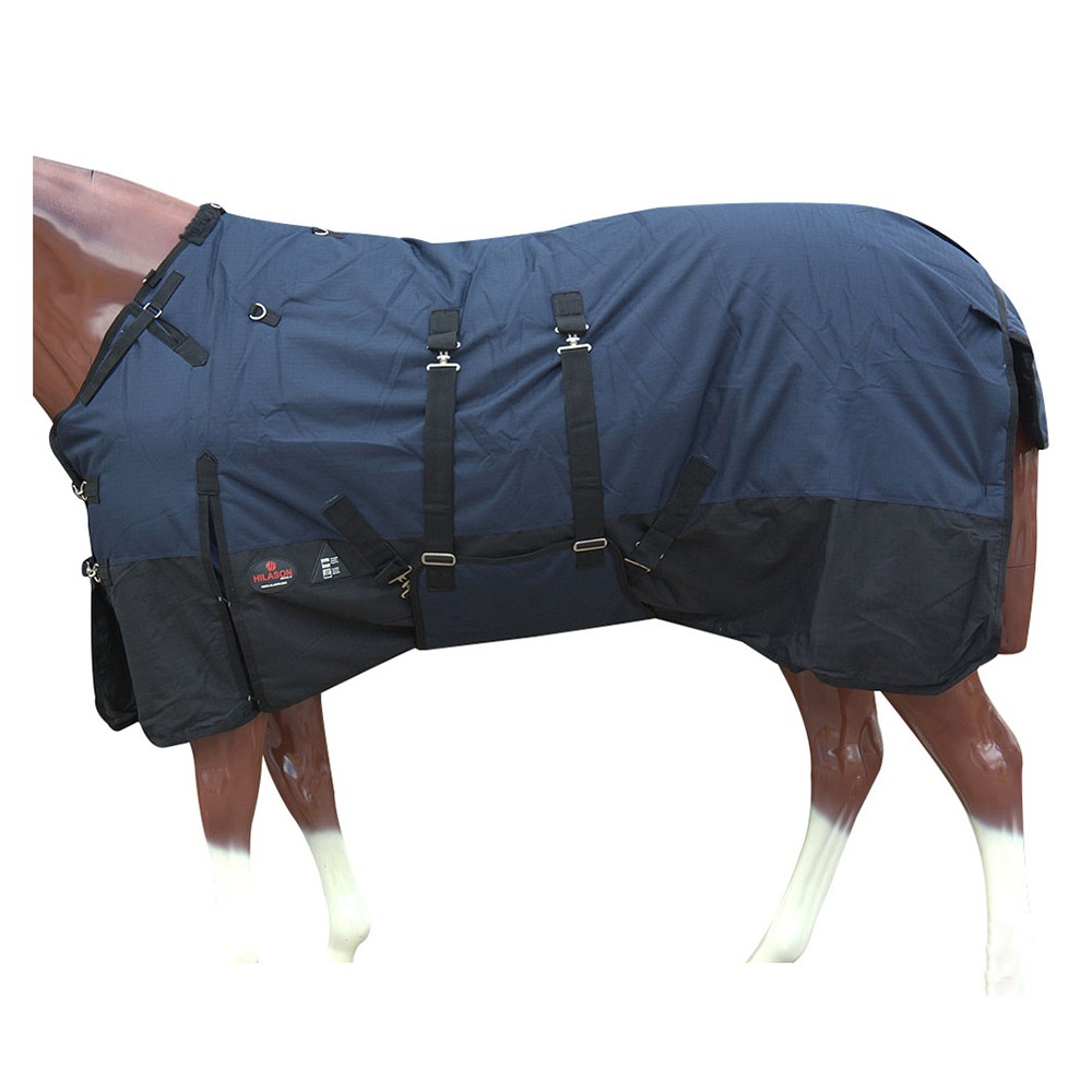 Navy 72 In HILASON 600D Winter Waterproof Poly Horse Blanket Belly Wrap
