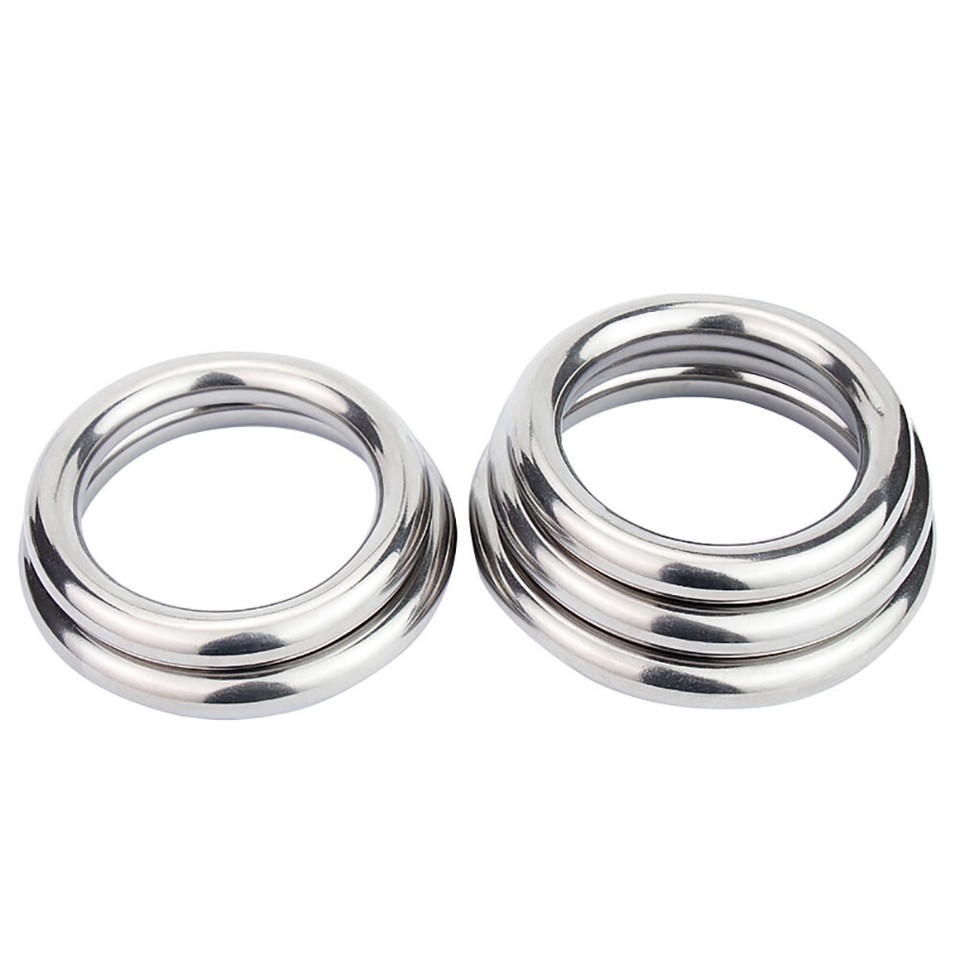 304 Stainless Steel Round Rings Heavy Duty Solid Metal O Ring Welded Smooth