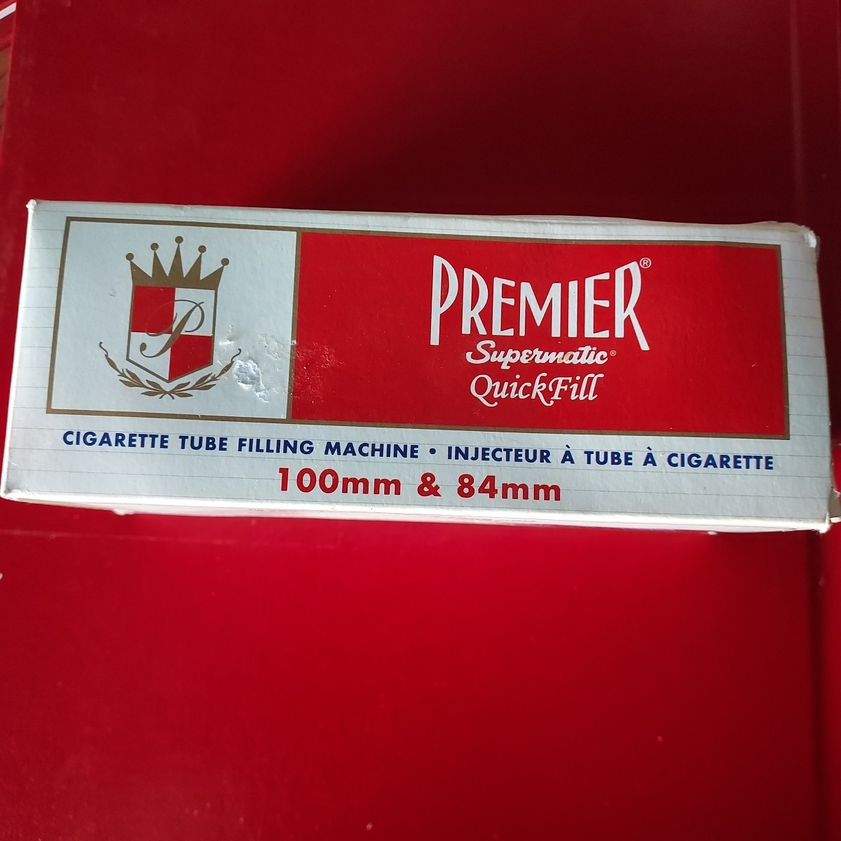 Premier  Supermatic Quickfill Cigarette Tube Filling Machine 100mm & 84m InBox