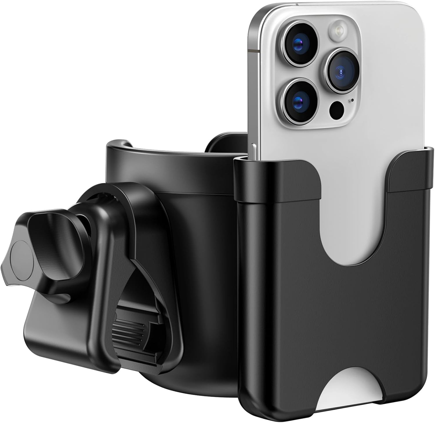Guiseapue Cup Holder for Walker: Stroller Cup Holder Attachment with Phone Holde