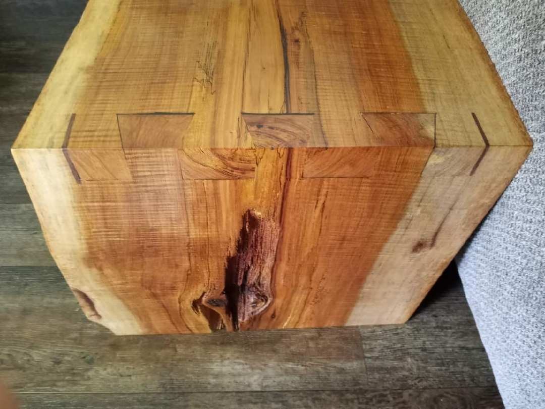 Handcrafted Large Pecan Wood Bench, Dining, Coffee Table, Bedroom, Entry