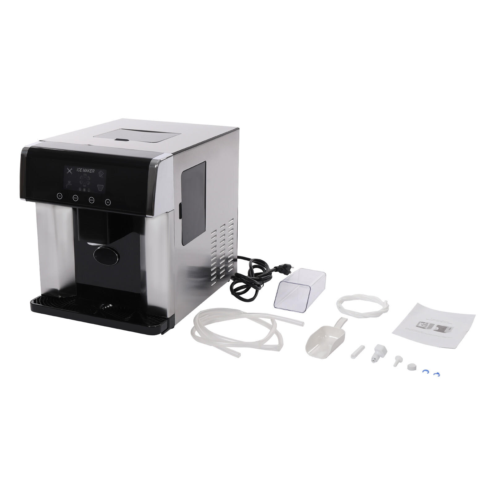 2in1 Self Dispensing Countertop Nugget Ice Maker Cold Water Making Machine