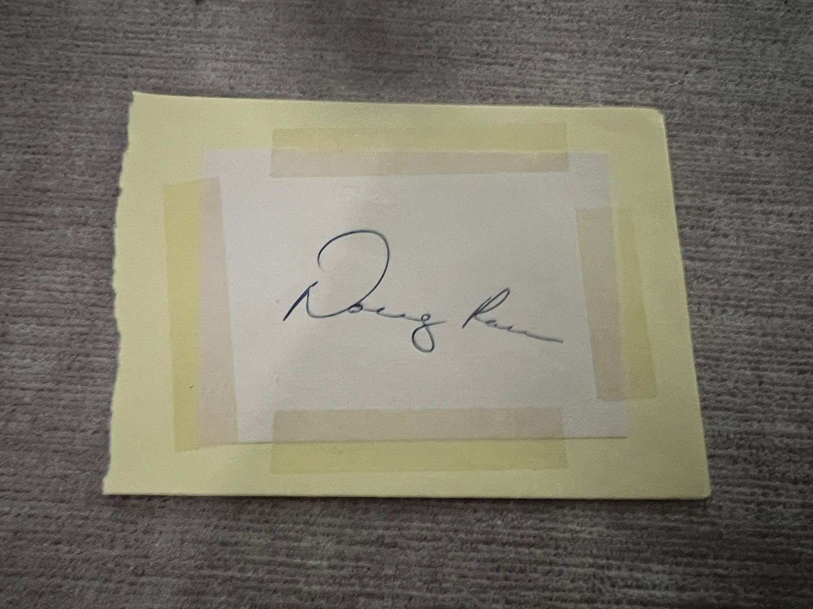 SIGNED Doug Rau Cut Signature Taped To Autograph Book Page - Obtained in Person