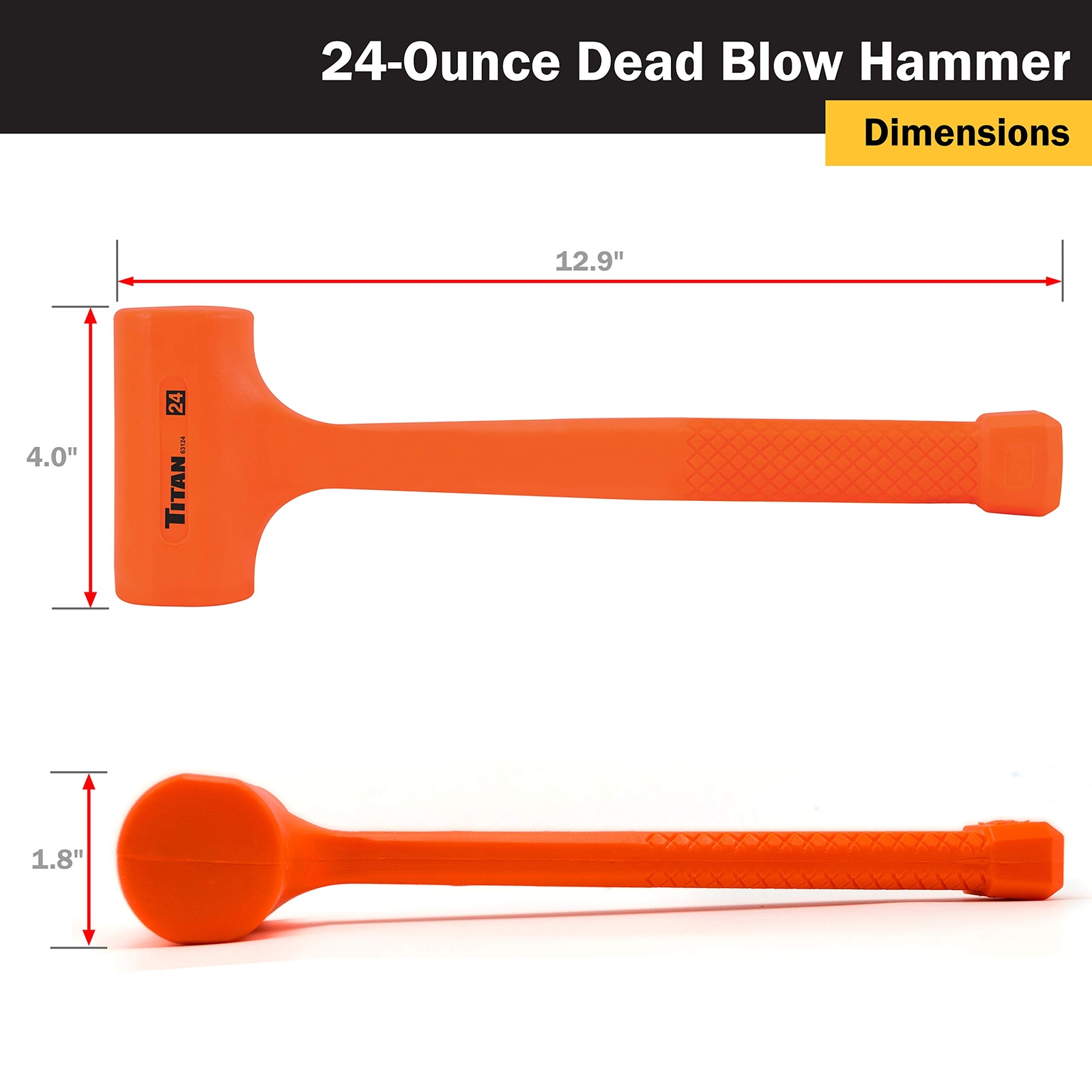 Titan Tools 24 oz. Dead Blow Hammer (63124)