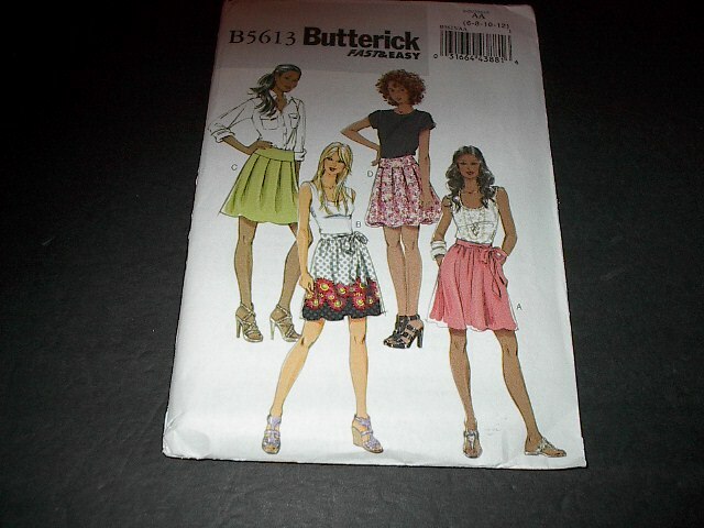 Butterick Pattern 5613 Misses' Slightly Flared Above Knee Skirt 4 Styles 6~12 UC