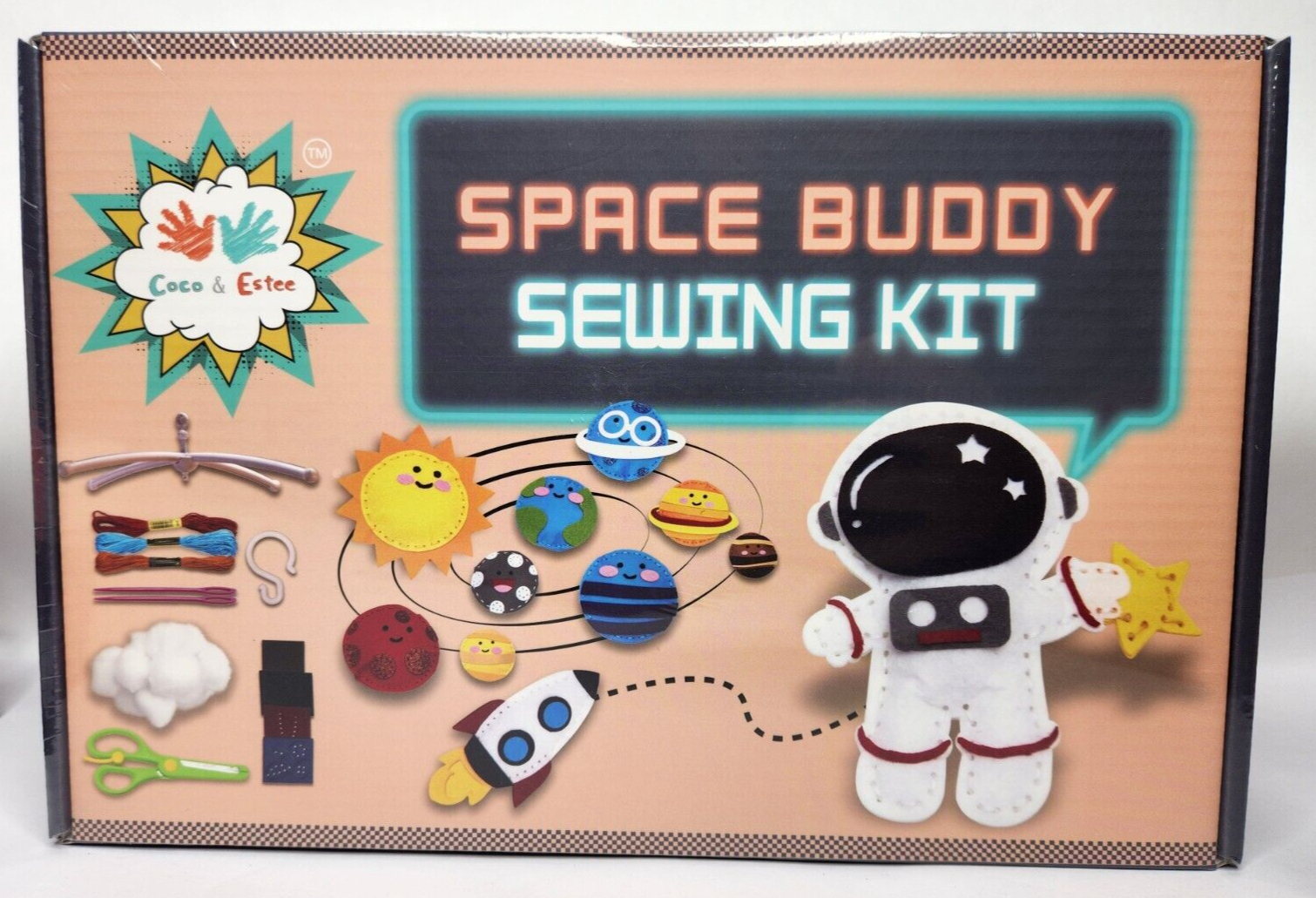 Solar System Sewing Kit for Kids Make Your Own Stuffed Animal, Beginner Sewing