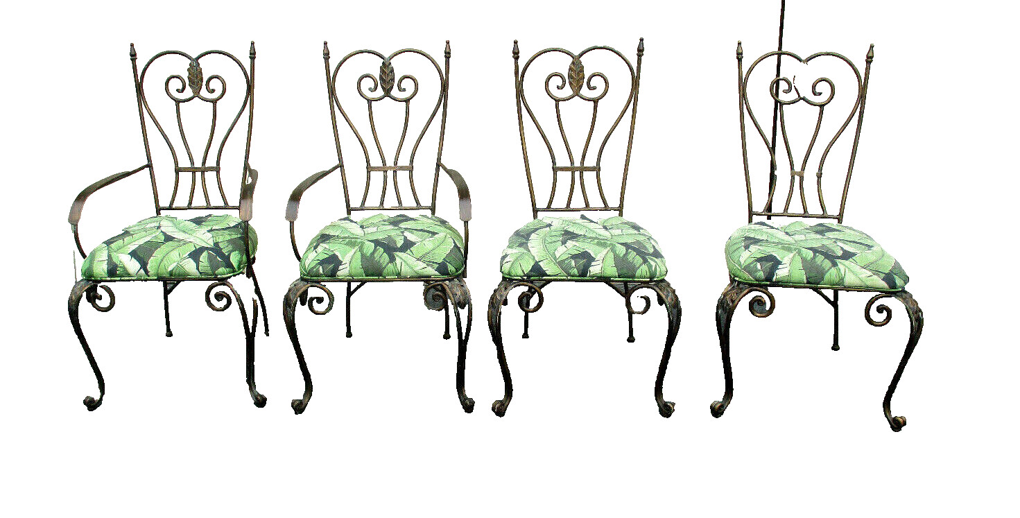 62359   Set of 4 QUALITY Metal Dining Kitchen Chairs