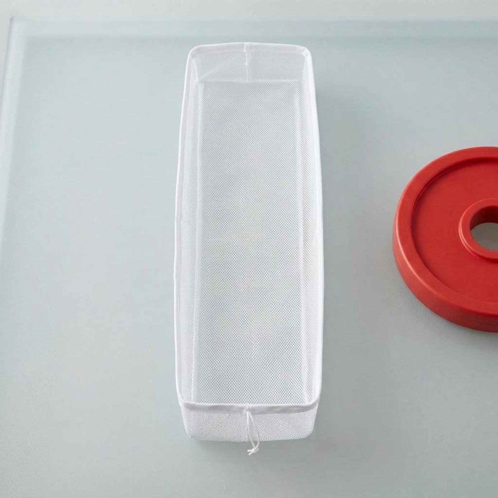 Rectangular Mesh Organizer White Organizer Container Sturdy