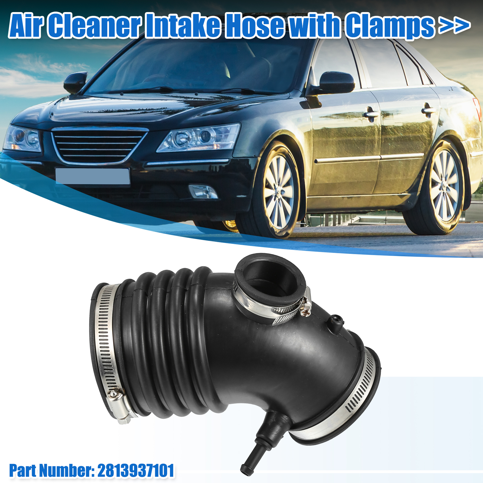 Air Cleaner Intake Hose with Clamps for Kia Optima 2000-2005 No.2813937101