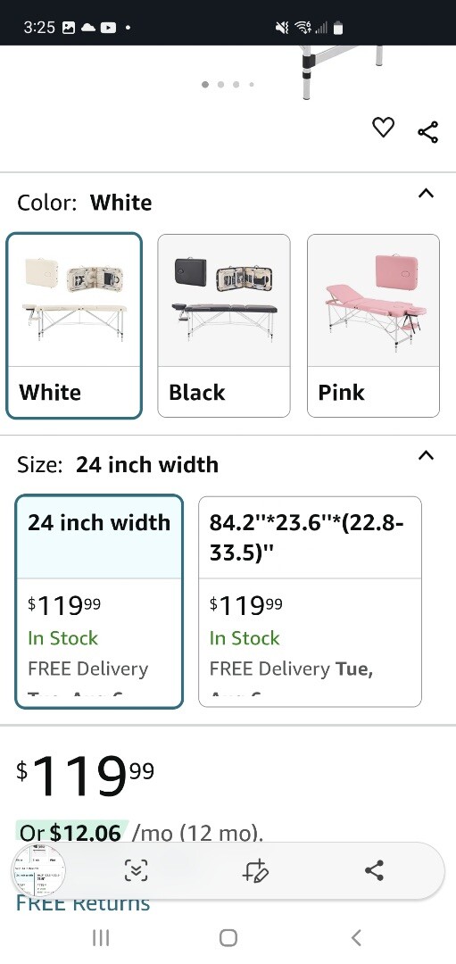Adjustable Massage Table Multipurpose Off White