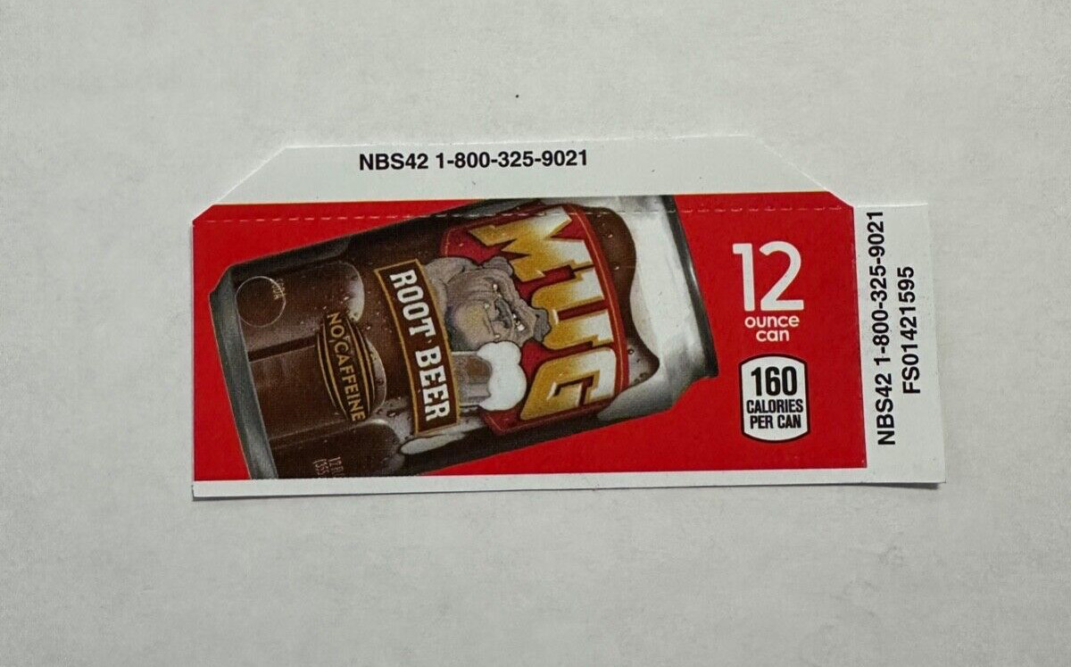 Mug Root Beer Vending Machine Flavor Strip 12oz For Vendo, Dixie Narco
