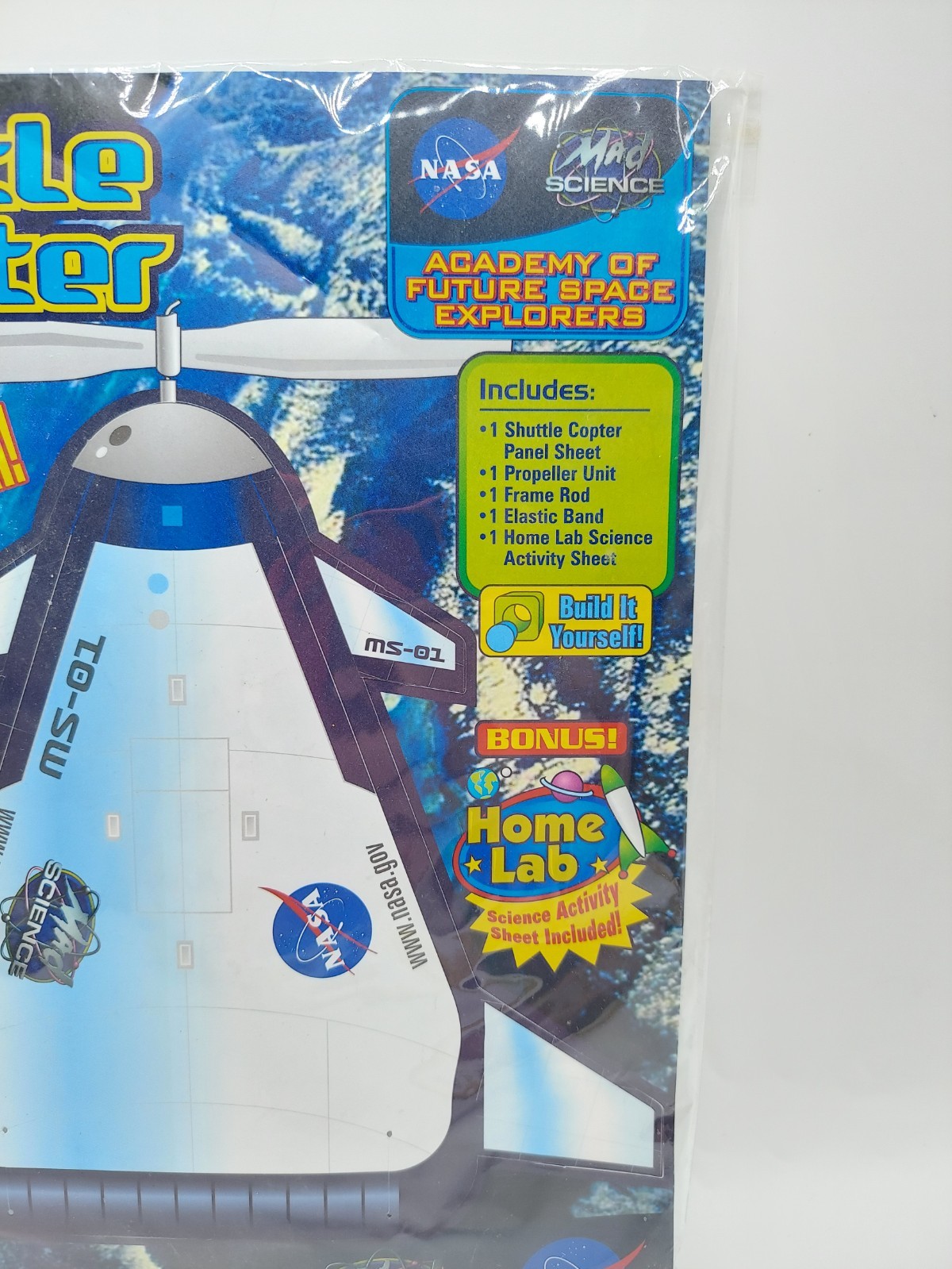 NASA Mad Science Shuttle Copter Model Kit - NOS - Rare!