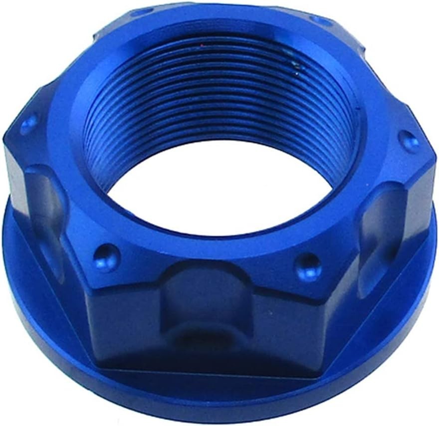 Durable Blue M22 Steering Stem Nut - Essential for Pit Dirt Bike Performance