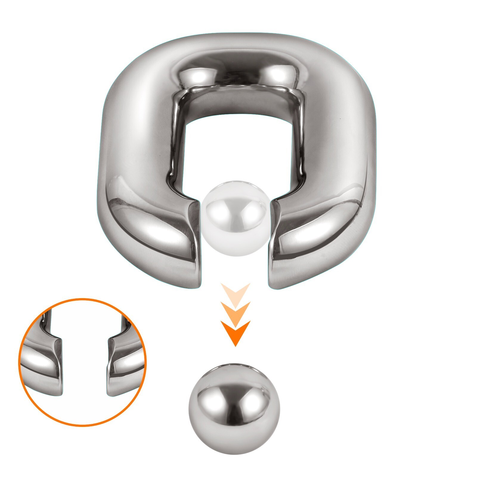 Male Ball Stretcher Weight Heavy 304 Stainless Steel Testicles Stretching Weight